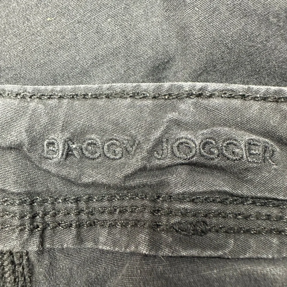 American Eagle‎ Baggy Jogger Cargo Pants Womens 2 Reg Streetwear Black Stretch